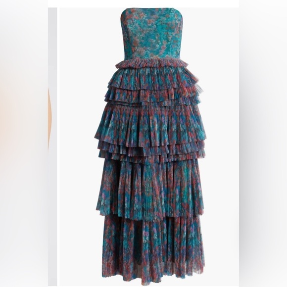 Hutch Nalina Tiered Strapless Maxi Dress size small - Picture 4 of 14